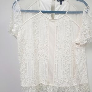 Express Women’s Lace Sheer Top Size Large